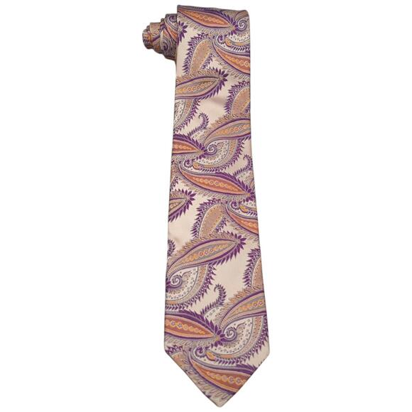 Robert Talbott Other - Robert Talbott Silk Tie Paisley Cream Best Of Class Nordstrom 60.75"x3.25" USA